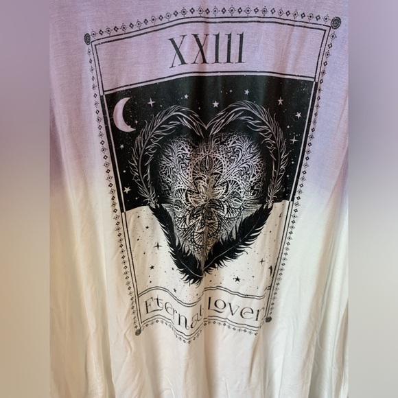 torrid Lavender Ombre Hooded Graphic Long Sleeve Tee - Picture 5 of 8